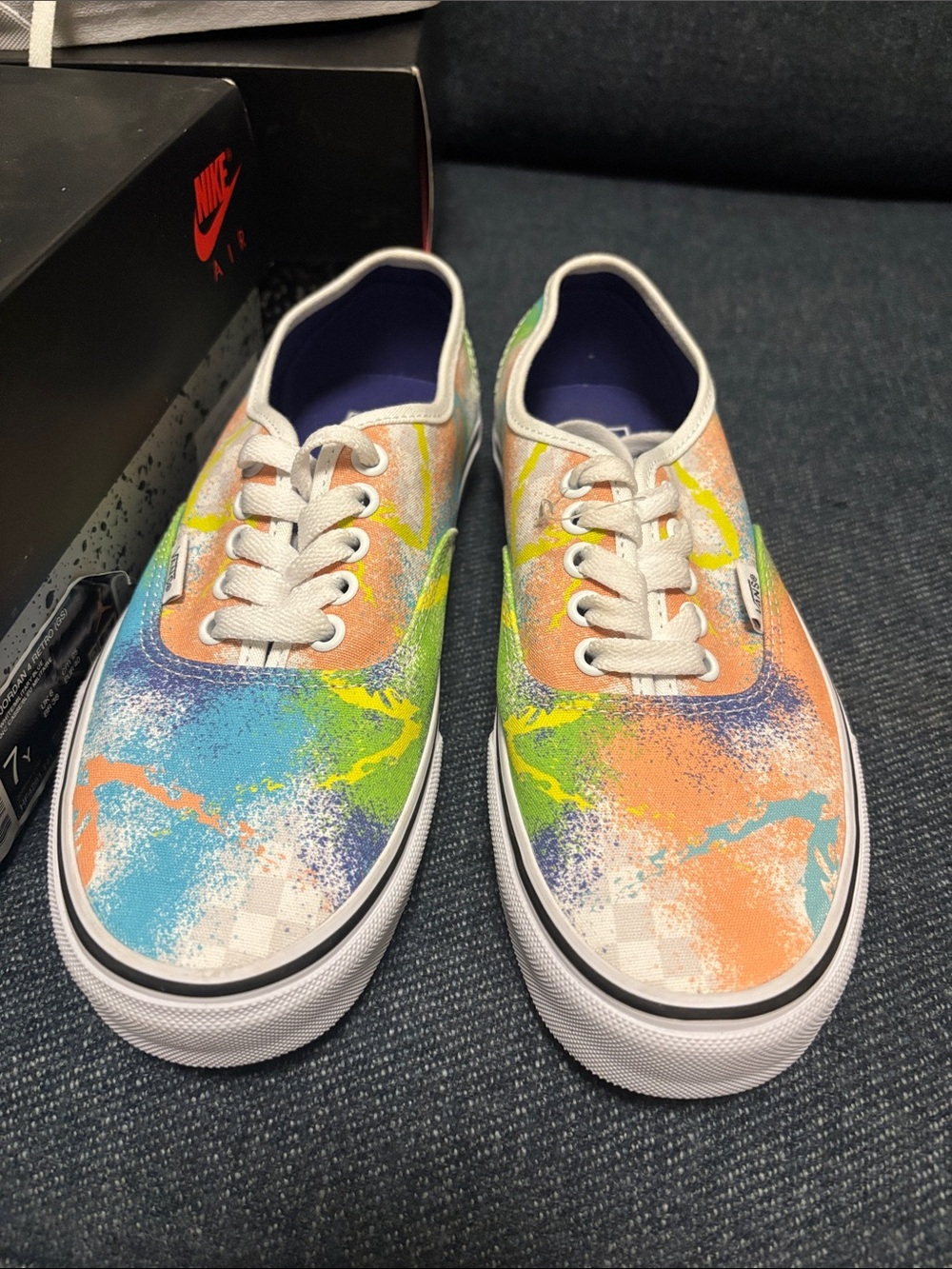 Vans Low-Top Sneakers in Blue, Orange, Green, Purple